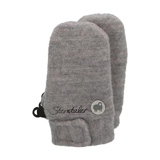 Sterntaler mazzolini in pura lana muffole, argento melange, taglia unica unisex-bimbi