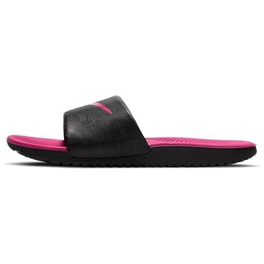Nike slides kawa slide (gs/ps), black/vivid pink, dd8519-001, 33.5 eu (2y us)