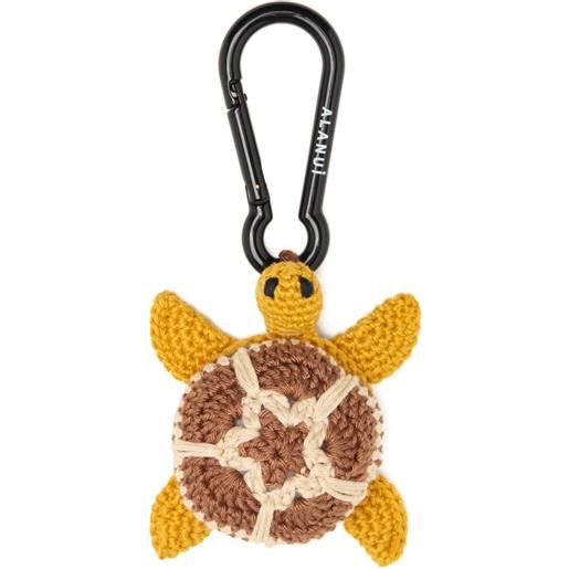 Alanui portachiavi turtle all'uncinetto - giallo