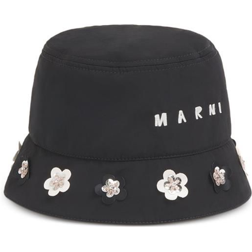 Marni logo bucket hat - nero