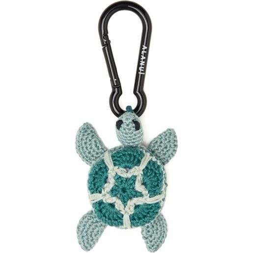 Alanui portachiavi turtle all'uncinetto - verde