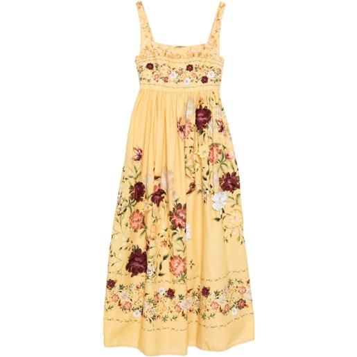 Agua By Agua Bendita abito barbara paramo a fiori - giallo