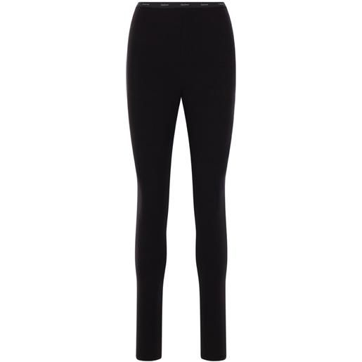 Yohji Yamamoto logo-waistband leggings - nero