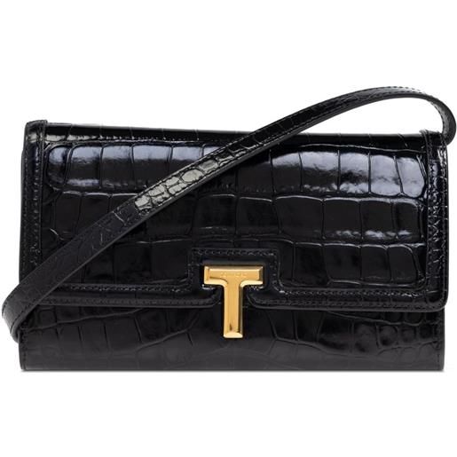 TOM FORD portafoglio con placca logo - nero