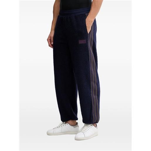 Ea7 Emporio Armani striped track pants - blu