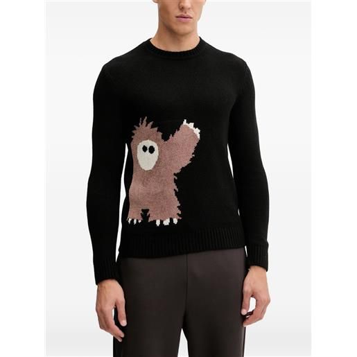 Ea7 Emporio Armani graphic-print sweater - nero
