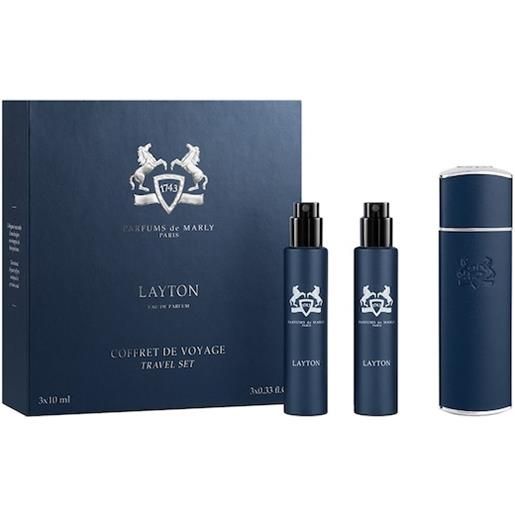 Parfums de Marly parfums-de-marly profumi-da-uomo men. Set da viaggio layton 1x astuccio da viaggio ricaricabile + 3x flacone di ricarica eau de parfum 10 ml 1 stk. (239,90 € / 1 pz. )