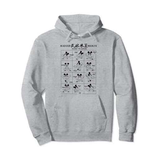 Disney mickey year of the mouse kung-fu scroll felpa con cappuccio
