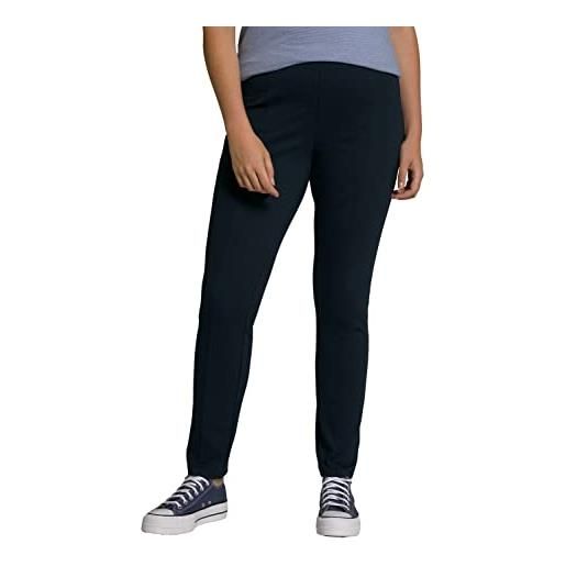 Ulla Popken basic-hose schmal, pantaloni donna, schwarz, 