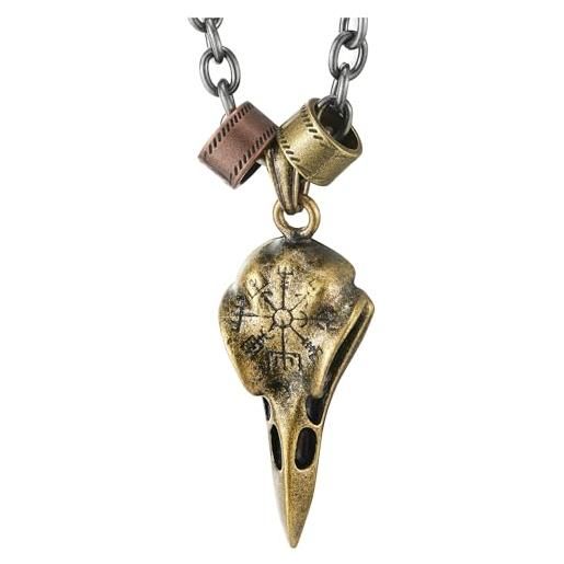 Flongo - Collana Steampunk Da Uomo Ragazzo, Collana Catena Con Pendente Ragno 629350