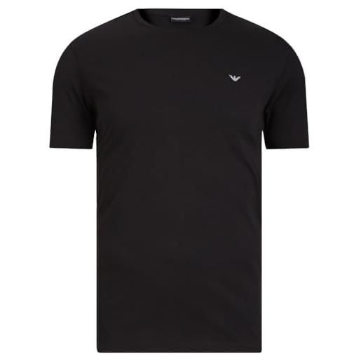 Emporio armani t-shirt uomo essential girocollo nero xxl, nero, xxl