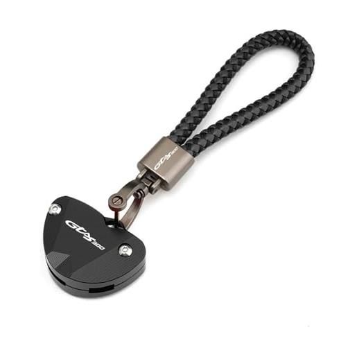 Seulomo copri chiave per decorazione moto chiavi in ​​allu per piaggio vespa gts300 gt s300 gts 300 2023 universale accessori moto caso della copertura chiave borsette portachiavi(color: ac black)