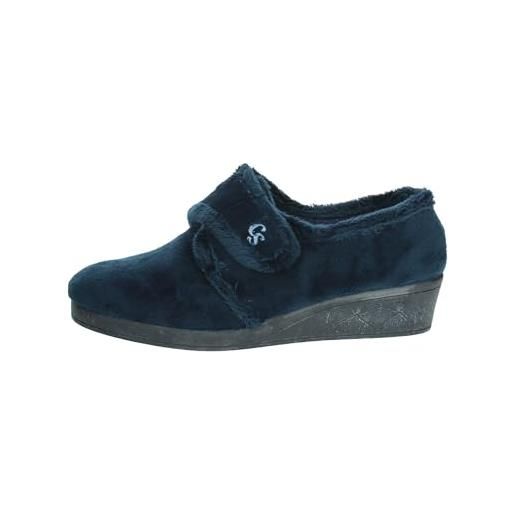 Cinzia Soft iea3801 002 - pantofole chiuse donna in velluto marino blu