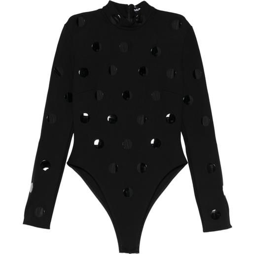 David Koma long-sleeve bodysuit - nero