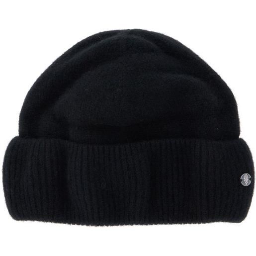 Helen Kaminski ribbed logo-plaque beanie - nero