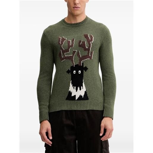 Ea7 Emporio Armani graphic-print sweater - verde