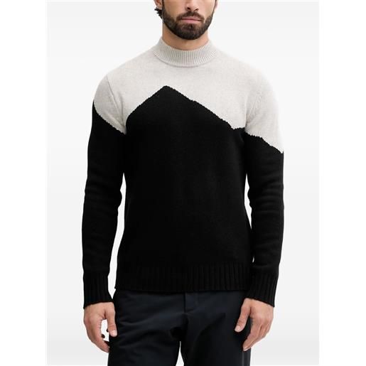 Ea7 Emporio Armani colour-block roll-neck sweater - nero