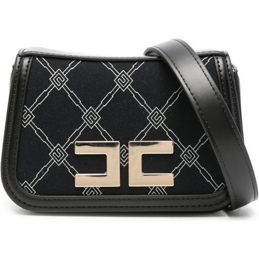 Elisabetta Franchi La Mia Bambina borsa a tracolla con monogramma - nero