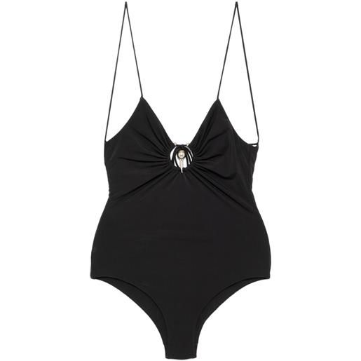 Christopher Esber costume intero con ruches - nero