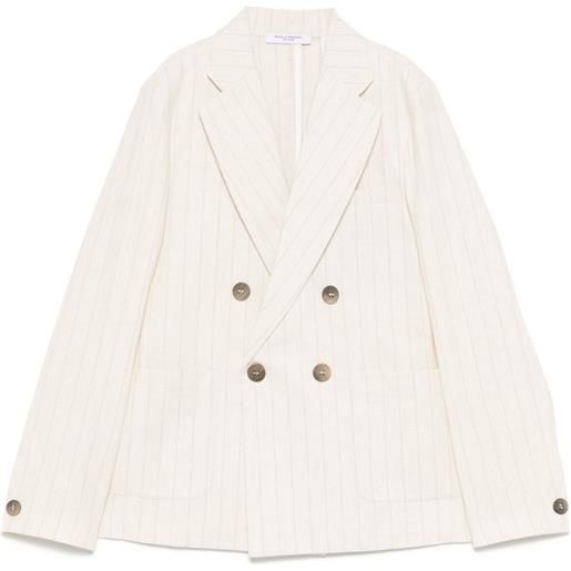 Paolo Pecora Kids blazer a righe - toni neutri