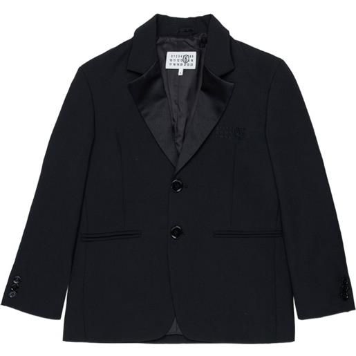 MM6 Maison Margiela Kids blazer con ricamo - nero