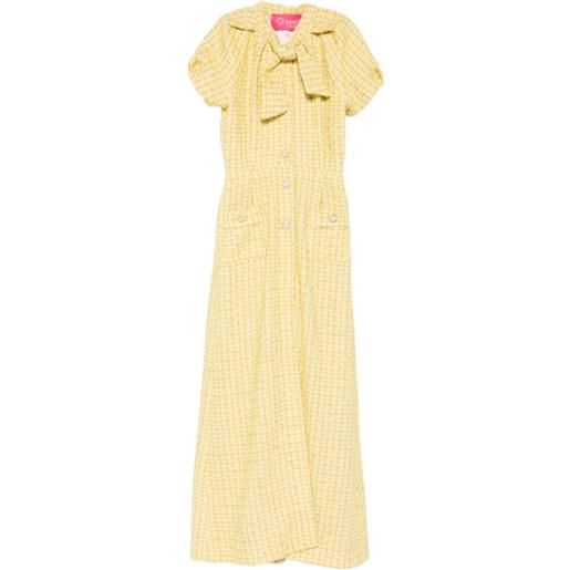 MIAU by Clara Rotescu abito lungo sundari a maniche corte - giallo