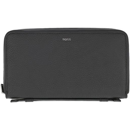 BOSS portafoglio con zip - nero
