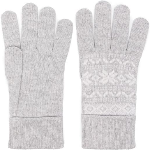 Eleventy guanti a fantasia - grigio