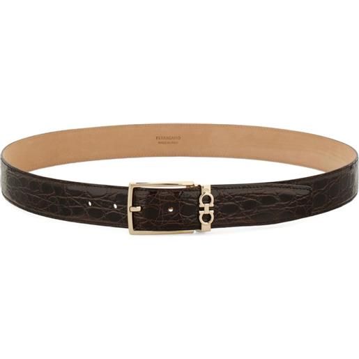 Ferragamo gancini belt - marrone