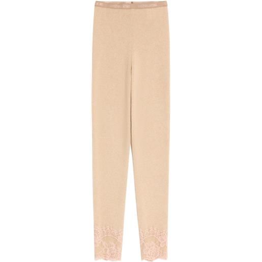 Valentino Garavani lace cashmere leggings - toni neutri