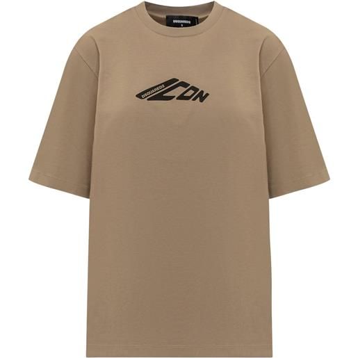 DSQUARED2 t-shirt con stampa - marrone