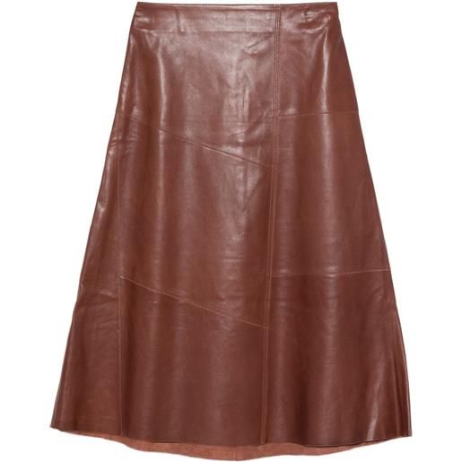 Arma gonna midi con inserti - marrone