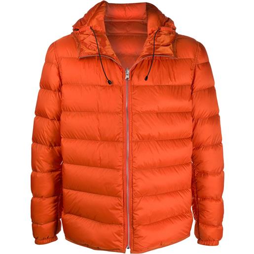 Ten C piumino con zip - arancione