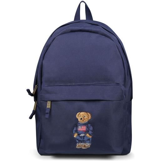 POLO RALPH LAUREN KIDS zaino con ricamo polo bear - nero