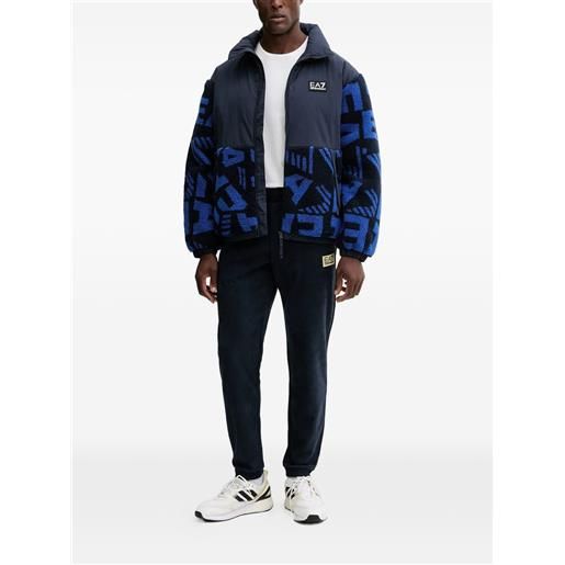 Ea7 Emporio Armani giacca con applicazione logo - blu
