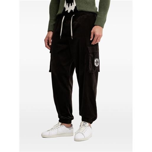 Ea7 Emporio Armani corduroy pocket trousers - marrone