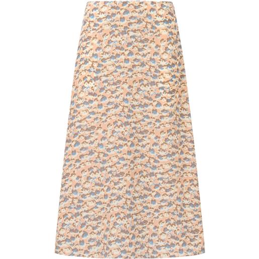 Marni gonna midi a fiori - toni neutri