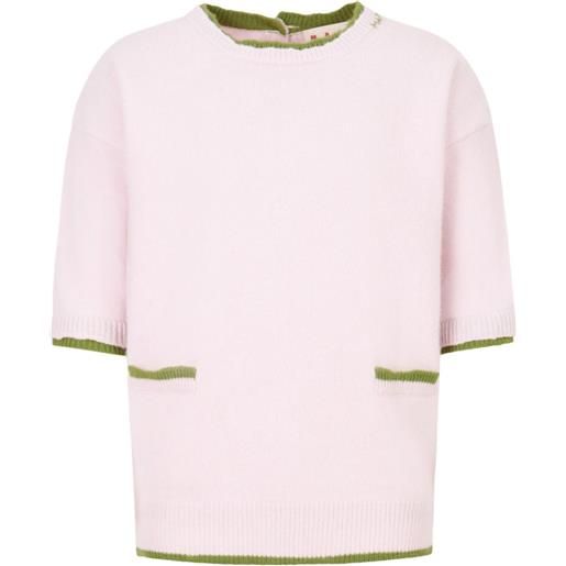 Marni maglione con maniche a 3/4 - rosa