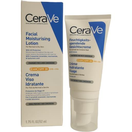 L'OREAL CERAVE cera. Ve crema viso idratante spf30 52 ml - per pelli da normali a secche
