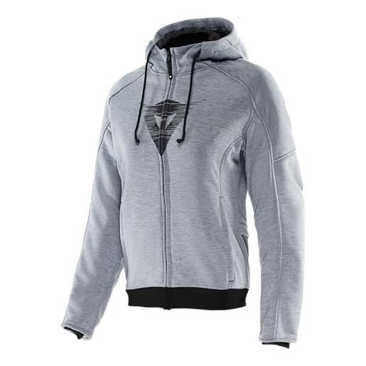 DAINESE - daemon-x safety hoodie full zip wmn, felpa con zip e cappuccio, fodera interna in pile, donna, grigio-melange, 44