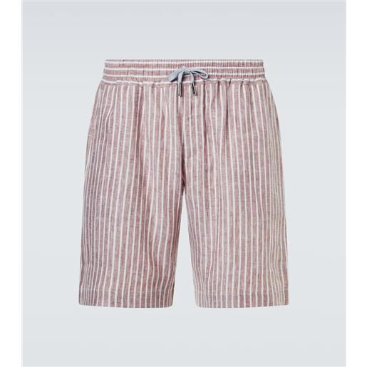 Fedeli bermuda alfa in lino a righe