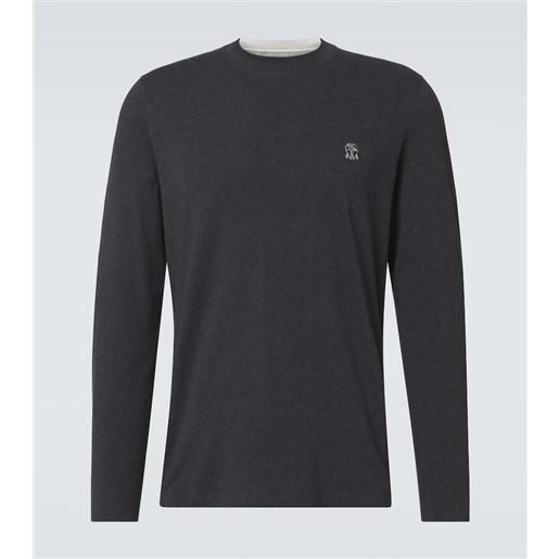 Brunello Cucinelli t-shirt in jersey di cotone con logo