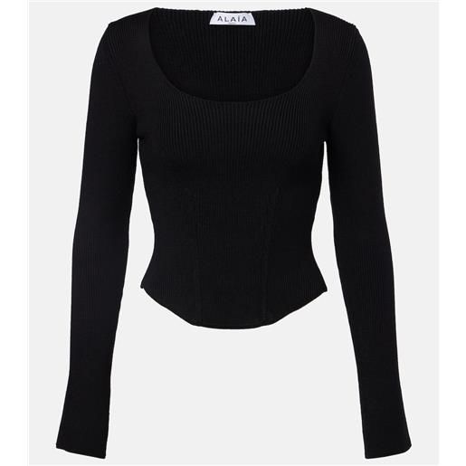 Alaia alaã¯a corsetto in misto lana