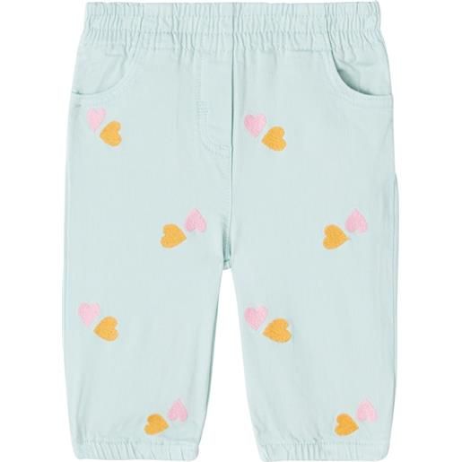 Stella McCartney Kids baby - pantaloni hearts in gabardine di cotone