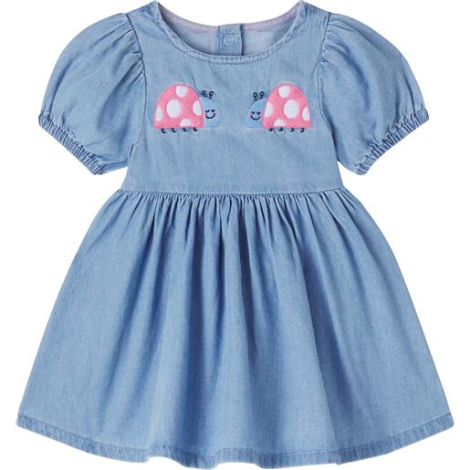 Stella McCartney Kids baby - abito bug in chambray di cotone