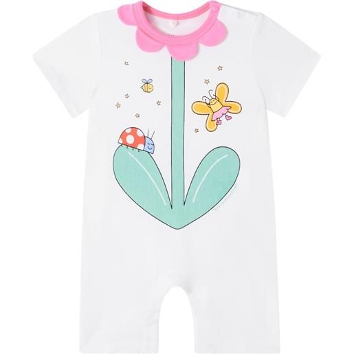 Stella McCartney Kids baby - jumpsuit corta in jersey di cotone con stampa
