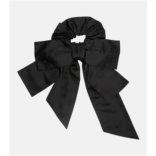 McQueen scrunchie skull in jacquard di seta