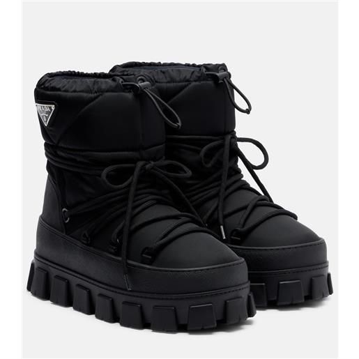Prada stivali da neve in gabardine re-nylon