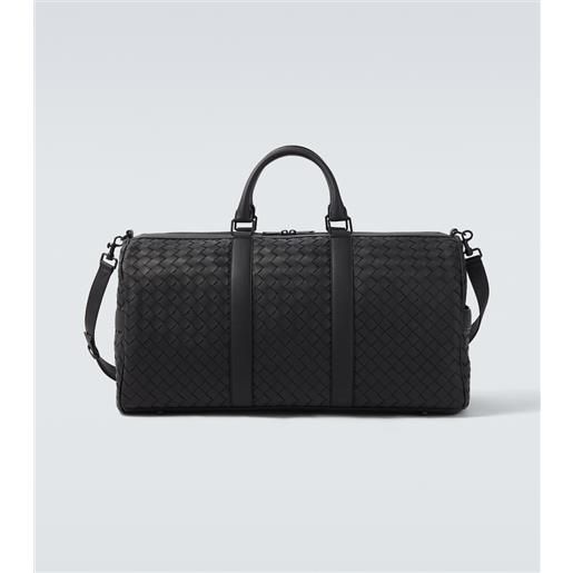 Bottega Veneta borsa da viaggio in pelle intrecciata