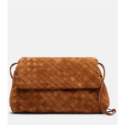 Bottega Veneta clutch giorno intrecciato in suede
